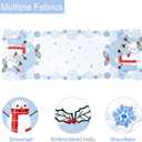 Blue Snowman Table Runner Christmas Embroidered Snowflake 36 Snow White Dinning Table Decorations Winter Holiday Xmas