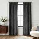 Pinch Pleated Dark Grey Velvet Curtains for Living Room Modern Elegant Plush Velvet Luxury Fabric Room Darkening Window Drapes Bedroom Curtain 40x120
