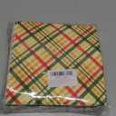 Whaline 80 Counts Checkered Fall Paper Napkins Plaid Disposable Napkins Watercolor Decorative Luncheon Dinner Table Napkins for Autumn Harvest Thanksgiving Party Supplies