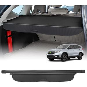 Powerty Retractable Cargo Cover for 2012-2016 Honda CRV, Canvas Texture Trunk Cover Privacy Screen Rear Security Shade for CR-V Accessories