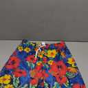 PatPat Solid Scallop Trim Allover Floral Print Swim Trunks Shorts (M)