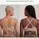 COOL CUTE Jelly Bras for Women Wireless Bra V Neck Seamless Push Up Full Coverage Bralette Tshirt Everyday Bra (L)