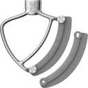 Flex Edge Beater Pro FEB5 for KitchenAid 4.5-5QT Tilt-Head Stand Mixers - Stainless Steel Flat Beater with Replaceable Silicone Edges.