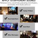 Focusound 52 Pack Acoustic Foam Panels 1" x 12" x 12" Sound Proof Foam Panles Soundproofing Noise Cancelling Wedge Panels for Home Office Recoding Studio with 300PCS Double-Side Adhesive