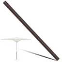 Otoolling 1 Pack 1.5'' Dia Umbrella Replacement Lower Pole, Heavy Steel Patio Umbrella Bottom Pole Replacement, 1.7 mm Thickness, No Bullet Buckle Outdoor(Brown,46'')