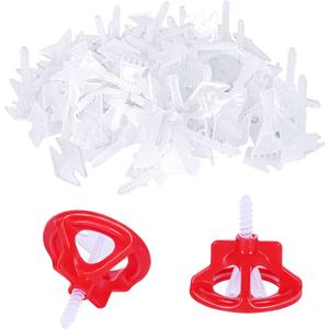 Professional Tile Leveling System KitAnti-Loosening Spacers/Wall, Bathroom Tiling - 1/8" Precision Alignment & Grout Spacing Tools(500base, 1/8)