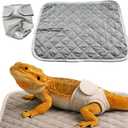 Bearded Dragon Diaper Accessories with Reusable Pad, Adjustable Wearable for Short Handling and Travel, Bearded Dragon Accessories, Reptile Travel Carrier Essentials (Grey)