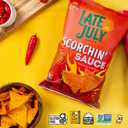 Late July Snacks, Scorchin' Sauce Corn Tortilla Chips, 7.8 Oz. Bag (EXP 01/24/26)