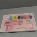 LBTEE Plastic Snap Fastener Kit with Plier Screwdriver Awl and Storage Case, 100 Sets Snaps, 9 Colors T5 Buttons, 12mm Cap. Snap Plier for T3(10mm), T5(12mm), T8(15mm) Buttons, Pink