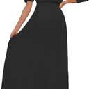 KIM S Plus Size Maternity Dress Maternity Dress for Photoshoot Black Maternity Dress for Baby Shower Maxi Dress for Women Dresses for Pregnant Women Wedding Guest S