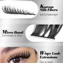 Flaunt Lash Clusters Kit Wispy Cluster Eyelash Extensions Kit CD-Curly Natural Individual Lashes DIY Lash Extension Kit 132Pcs Flora Cluster Lashes with Bond and Seal and Tweezers by Mavphnee (8-18MM)