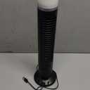 Yoidesu Bladeless Tower Fan, Portable Adjustable Speed Silent Compact Space Saving USB Desk Bladeless Fan with Light for Home Bedroom Office (Black)