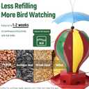Bird Feeder for Outdoors, Squirrel Proof Outside Hanging Unique Design Birds Feeding All Metal Brushed Weather Resistant Large 6lb Capacity Feeders for Garden Use Gift Idea
