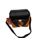 Orange and Black Lunch Cooler with Beaver