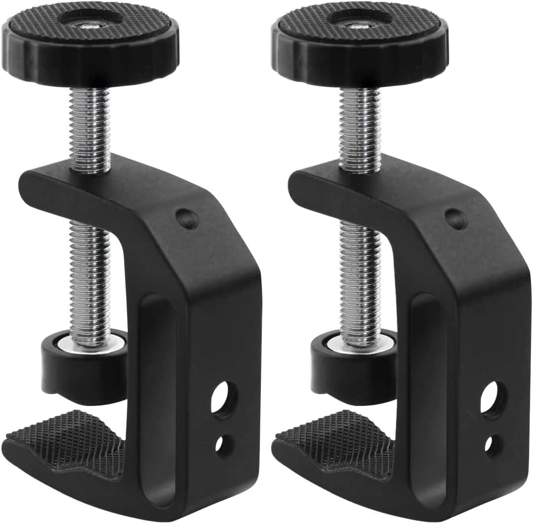 Universal C-Clamp With 1/4 And 3/8 Thread Hole For Desktop Mount Holder LCD Monitor Flash Desks Carts Benches Worktables (2)