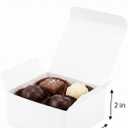 Sunnda 40 Pack 4x4x2 White Small Gift Boxes - Food Grade Cardboard Treat Boxes for Candy, Fudge, Cookies - Small Square Boxes for Ornaments, Jewelry Trinkets, Party Favors, Small Business Packaging