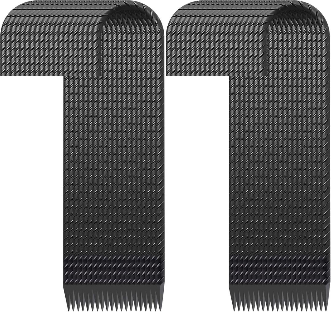 Rebar Stakes 16 inch, Heavy Duty J Hook Ground Stakes, 5/16 inch Curved Steel Tent Stakes Anti Rust Ground Anchors for Chain Link Wire Fencing, Pack of 40, Black