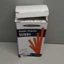 Party Essentials Pack of 300 Disposable Individually Wrapped 10.25 Inches Long Giant Plastic Drinking Straws, Red