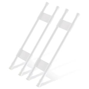 Cesilili 2 Sets Double RV Refrigerator Bars, RV Tension Rods with Adjustable Length - 15.7 to 27.6 Inches, White