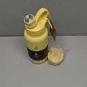 IDEUS Insulated Stainless Steel Water Bottle with 2 Leak-Proof Lids, Thermal Water Flask for Hiking Biking, 32oz, Light Yellow