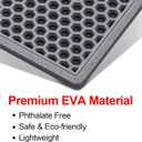 Waretary Cat Litter Box Mat: 36"x 30" Waterproof Kitty Cat Litter Trapping Mat, Easy-clean Double-layer Scatter Control Pad Rug (Grey)