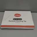 LiKee Portable Fidget Rotating Stacking Toys for Baby 18+ Months, Toddlers 1-3, Kids, Adult, Rainbow Tower Montessori Toys for Travel, Autism Sensory Learning Toy and Stress Relief