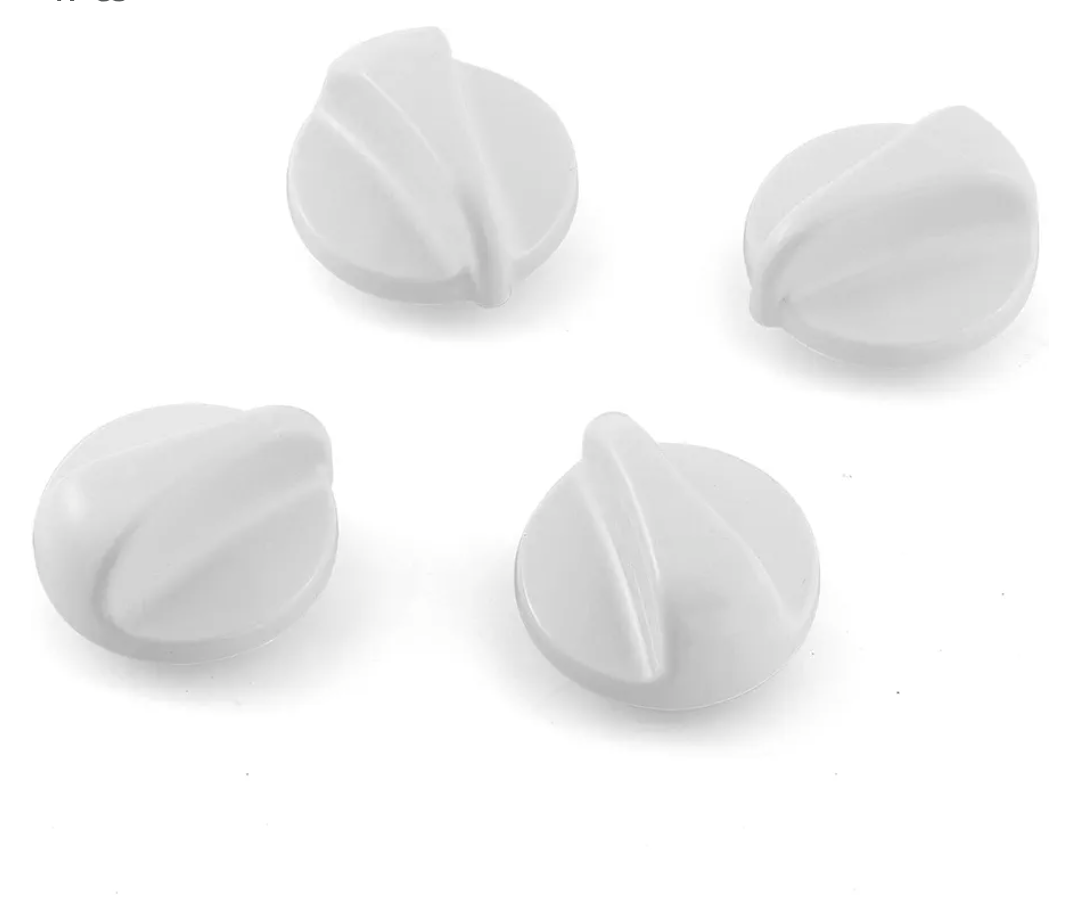 atgestore Upgraded WB03K10034 Stove Knobs Replacement for GE Hotpoint Stove Parts 183d5598 XL44 Burner Knobs GE Range Oven Parts Surface Burner Control Knob Range Cooktop Knobs White 4Pcs