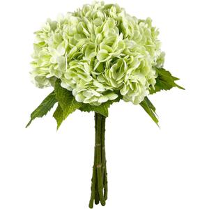 21In Light Green Artificial Hydrangea Flowers 5 Pcs Real Touch 3D Print Latex Flowers for Wedding Centerpieces Bouquets DIY Floral Decor Home Decoration with Stems