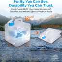 BEWBBAT 2 Pack 5.3 Gallon Collapsible Water Container with Spigot, Portable Foldable Water Container, Camping Water Storage Jug Tank for Outdoor Sports Camping Hiking Emergency