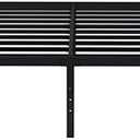 EMODA 18 Inch King Bed Frame No Box Spring Needed, Heavy Duty Tall Metal Platform with Large Storage Space, Noise Free, Easy Assembly, Black