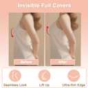 Nipple Covers for Women with lift 2 Pairs, Seamless Silicone Lifting Nipple Cover Reusable with Storage Board (Creme)