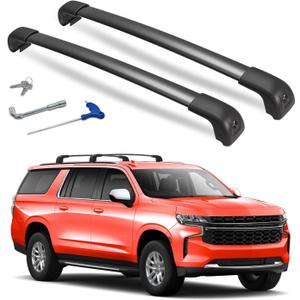 330lbs Lockable Roof Rack Cross Bars Compatible with 2021-2026 Chevrolet Chevy Suburban/Tahoe & GMC Yukon L/XL & Cadillac Escalade/Escalade ESV Aluminum Roof Rails Crossbar