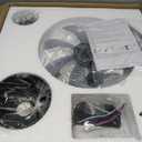 Vintage Rustic Ceiling Fan with Lights and Remote, Black Fandelier, D17.7"
