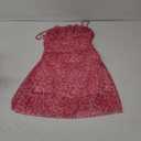Verdusa Women's Leopard Print Y2K Mini Dress Fitted Spaghetti Strap Mesh Slip Dress Pink Medium
