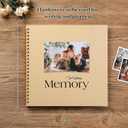 potricher 12 x 12 Inch DIY Scrapbook Album 40 Pages Hardcover Kraft Paper Scrap Book Photo Albums Memory Book for Wedding and Anniversary Family (Yellow, 12 Inch)