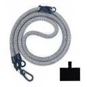 10mm Thick Rope Mobile Phone Lanyard Spacer Adjustable Anti Theft Phone Strap (NO.20 Black White)