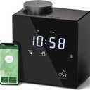 2026 Smart Waterless Diffuser, 2000 Sq.Ft Cold Air Scent Diffuser with Clock & Environmental Display | 7 Fragrance Levels, 9 Timer Settings, Hotel Collection Diffuser for Home & Large Rooms (Black)