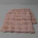 Excluding Insert Faux Rabbit Fur Bubble Pack of 2 Throw Pillow Cover Double Side 18x18 Inch Pink Thick Plush Dense Fuzzy Decorative Cushion Covers for Couch Bedroom