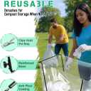 Joyhalo Outdoor Trash Bag Holder Stand - 2 Pack Heavy Duty Metal Garden Garbage Bag Support Frame for 30-45 Gallon Capacity, Multi-Use Portable Yard Leaf Bag Stand
