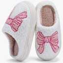 Kids Slippers Boys Girls Warm Winter House Slippers Big Little Kids Non-Slip Soft Plush Memory Foam Home Shoes for Indoor Outdoor, 3.5-4.5 Big Kid