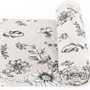 Linen Floral Fabric by The Yard - Upholstery Fabric by The Yard Sewing Quilting Fabric 62 Inch Width for Chairs Sofas Tablecloth Curtains Reupholstery DIY - 3 Yard (Farmhouse Peony)