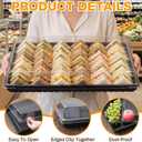 Shellwei 5 Pack Extra Large Charcuterie Board with Lids, 18 x 12 Inch Plastic Catering Trays for Cookies, Desserts, Candy, Reusable Serving Platters for Travel Party