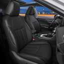 RAV4 Full Coverage Car Seat Cover for Toyota RAV4 2019 2020 2021 2022 2023 2024 2025 Hybrid (Not for 2019-2025 Hybrid/Prime SE,XSE)-Premium Leather,All-Around Protection-Black