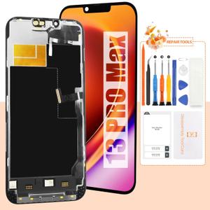 Not Original Screen for iPhone 13 Pro Max Screen Replacement for iPhone A2643 LCD Screen A2484,A2641,A2644,A2645 3D Touch Display Digitizer Assembly Repair Parts(Black No Frame)
