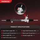 PHOBOOS Hydraulic Power Steering Rack and Pinion Assembly Compatible with Toyota Highlander 2001-2007 & Lexus RX330 2004-2006/RX350 2007-2009. New Unit, Leak Resistance, Direct Fit,Ref.26-2617