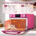 30L/32Qt Sublimation Oven - for 40oz Tumblers | 1700W 450 360 Turbo Convection, Digital Control, Bulk Printing for 11oz Ceramic Mugs with Accessories