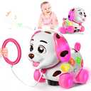 ToddlerCley Musical Puppy Toys for 1 Year Old Girl Gifts, 1st Birthday Gril Gift, Bilingual Baby Toy 6-12-18 Months, Learning Toy for 1 Year Old Boy Present with Sound Light