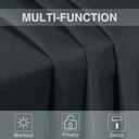 Home Queen Blackout Rod Pocket Tier Curtains for Small Window, Short Room Darkening Basement Curtains, Cafe Drapes, 2 Panels, 26 W x 24 L Inch Each, Black