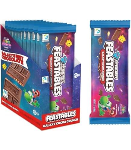10 x Mr Beast Feastables Super Mario Galaxy Coco Crunch Yoshi Bars 2.1oz 01/27
