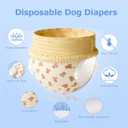 Ambreview Dog Diapers Female, Disposable Diapers for Female Dog with Stretchy Waist, Pull Up Puppy Wraps for Doggie in Heat Period Super Absorbent Leak-Proof Doggy Diaper for Dogs 100PCS (XL)
